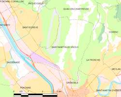 Map commune FR insee code 38423
